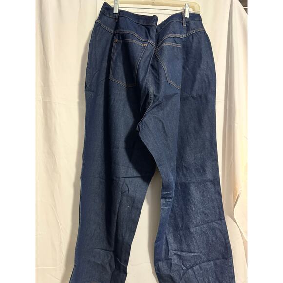 Woman Within Classic Fit Bootcut Denim Dark Blue Jeans | Size 22WP - Picture 3 of 3